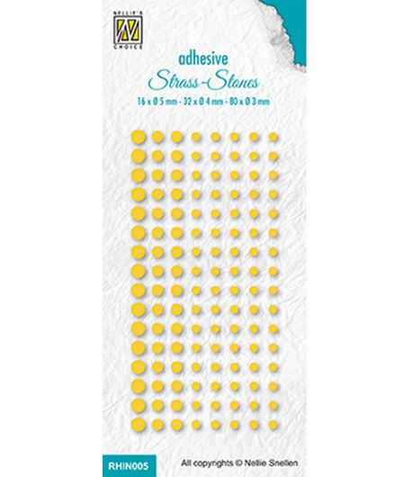 STRASS ADHESIFS X 128 - JAUNE