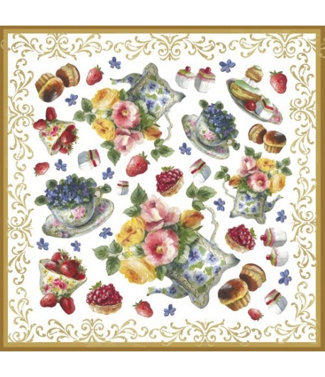 SERVIETTE PAPIER DE RIZ THEIERES 50 X 50 CM DFT219