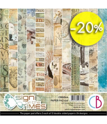 BLOC 24 FEUILLES DELTA CIAO BELLA 15X15CM CBQ041