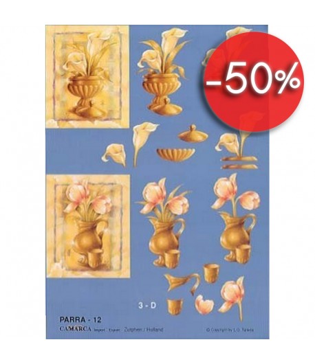 FEUILLE 3D VASES FLEURS