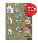 FEUILLE 3D METAL AVION BATEAU