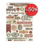 FEUILLE 3D JOYEUX NOEL VINTAGE