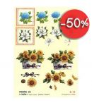 FEUILLE 3D TOURNESOLS ET FLEURS