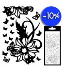 STICKERS FLEURS NOIRES
