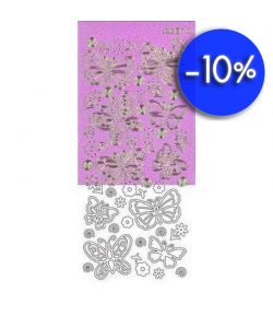 STICKERS PAPILLONS VIOLET