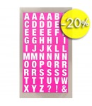 STICKERS ALPHABET ROSE - BLANC