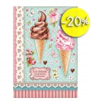 PAPIER DE RIZ A4  PATISSERIE GLACES  21 X 29.7 - DFSA4504 - STAMPERIA