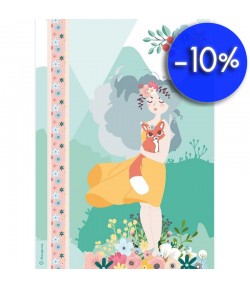 PAPIER DE RIZ A4 FILLETTE ET RENARD 21 X 29.7 DFSA4419