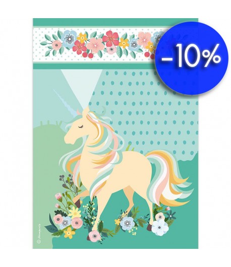 PAPIER DE RIZ A4 LICORNE 21 X 29.7 DFSA4420