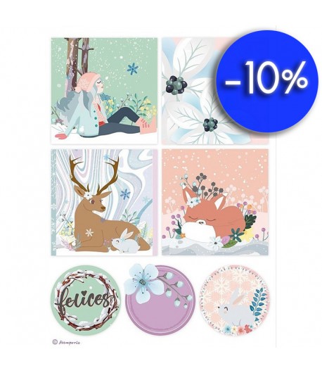 PAPIER DE RIZ A4 ANIMAUX 21 X 29.7 DFSA4422