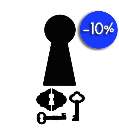 POCHOIR 12X25 EP 0.25 SERRURES CLES KSTDL12