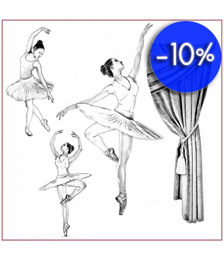 SERVIETTE PAPIER DE RIZ 50X50 DANSEUSE DFTM19