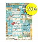 PAPIER DE RIZ PATCHWORK 21 X 29.7 DFSA4333