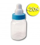 6 BIBERONS BLEUS 3.7 X 9 CM