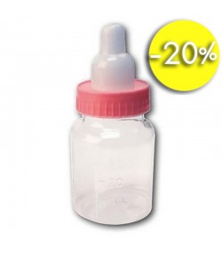 6 BIBERONS ROSE 3.7 X 9 CM