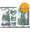 PAPIER DE RIZ PRINTEMPS SUR LE LAC 33 X 48 CM DFS127