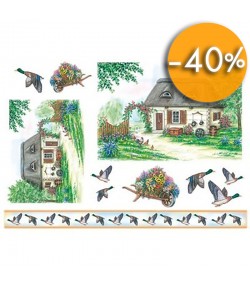 PAPIER DE RIZ OIES SAUVAGES 33 X 48 CM DFS049