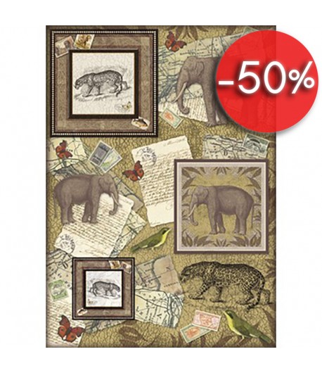 PAPIER DECOUPAGE CARNET 50 X 70 CM