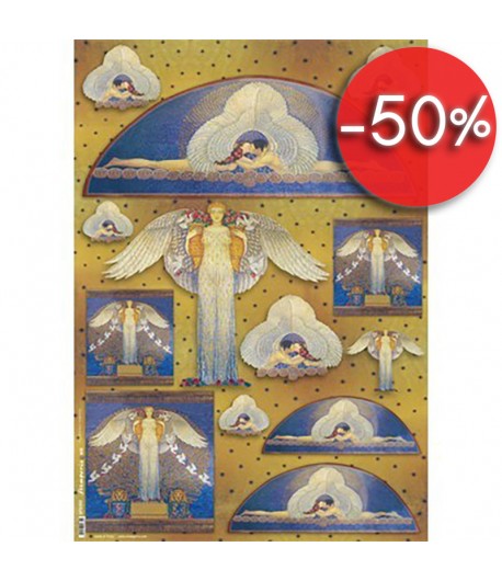 PAPIER DECOUPAGE AMOUR CELESTE 50 X 70 CM