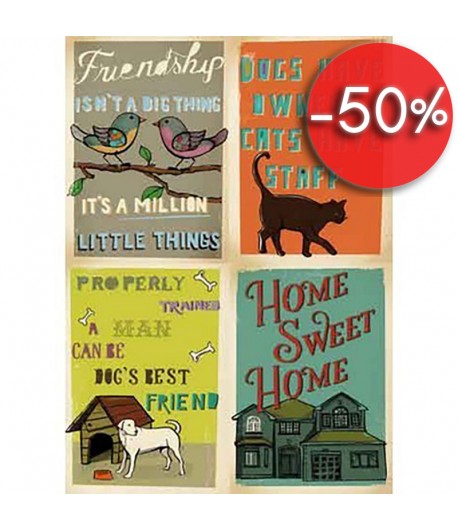 PAPIER DECOUPAGE HOME SWEET HOME 50 X 70 CM