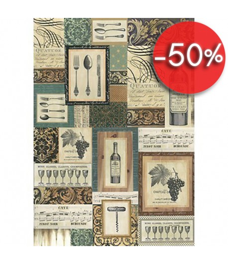 PAPIER DECOUPAGE VINS 50 X 70 CM DFG368