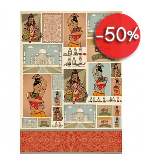 PAPIER DECOUPAGE INDE 50 X 70 CM