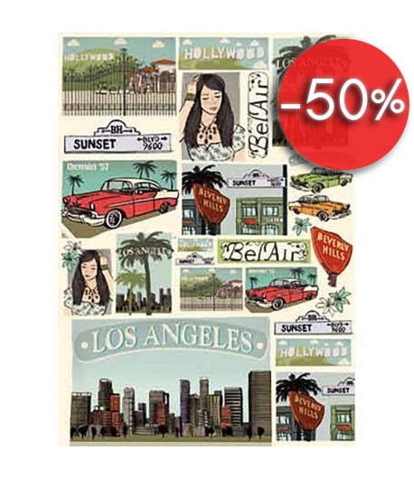PAPIER DECOUPAGE LOS ANGELES 50 X 70 CM