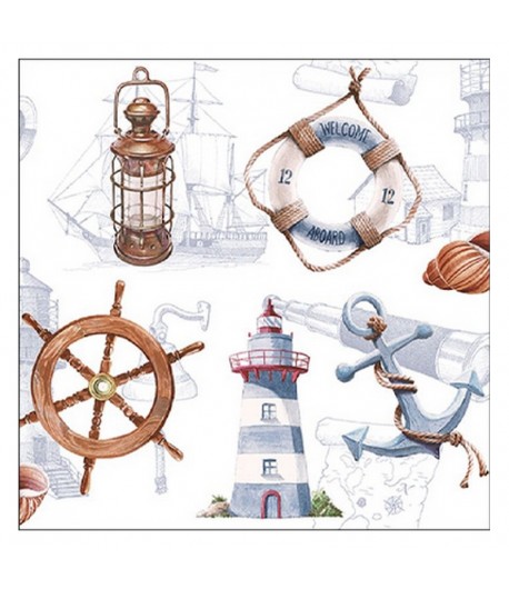 SERVIETTE WELCOME ABOARD