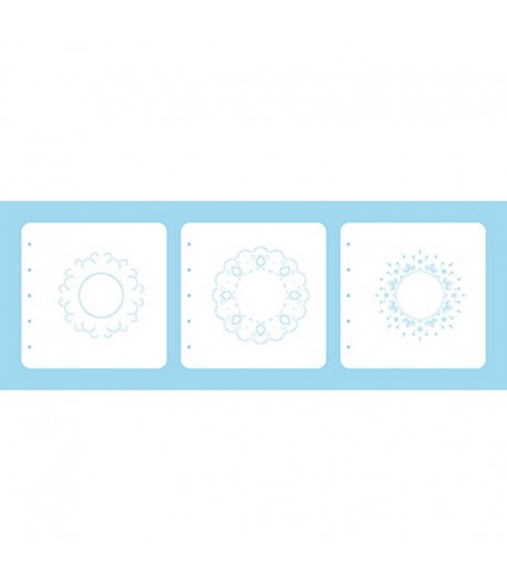 LAYERED COMBI STENCIL SET - DOTS X 3