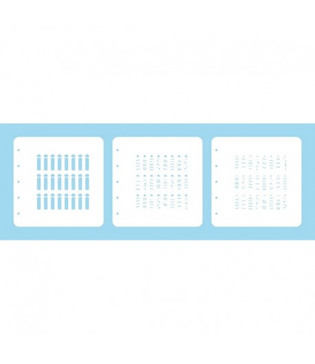 LAYERED COMBI STENCIL SET - CANDLES X 3