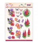 FEUILLE 3D PERFECT BUTTERFLY FLOWERS CD11785