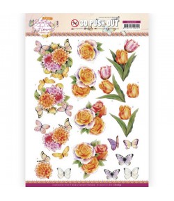FEUILLE 3D PERFECT BUTTERFLY FLOWERS - SB10639
