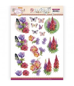 FEUILLE 3D PERFECT BUTTERFLY FLOWERS - SB10640