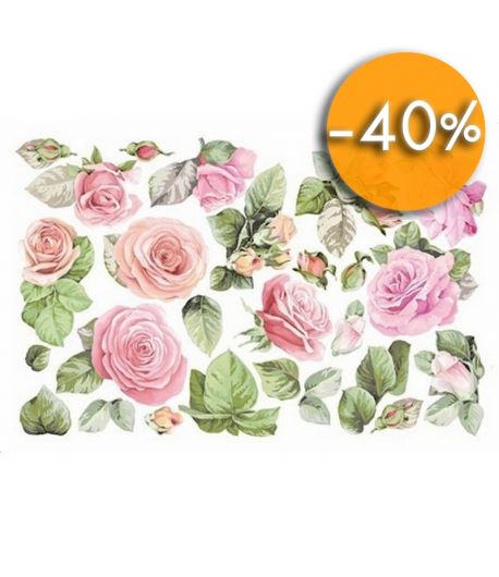 MOUSSE ROSES - 20 X 30 CM