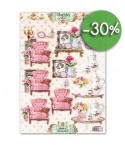 FEUILLE 3D SHABBY CHIC 1530360