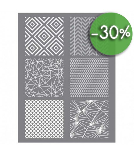 POCHOIR PATE POLYMERE - GEOMETRIQUE