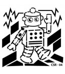 POCHOIR 15 X 15 CM  - ROBOT 4