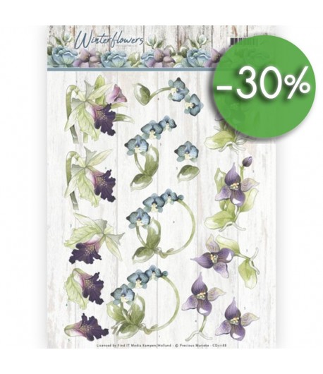 FEUILLE 3D ORCHIDEES CD11188