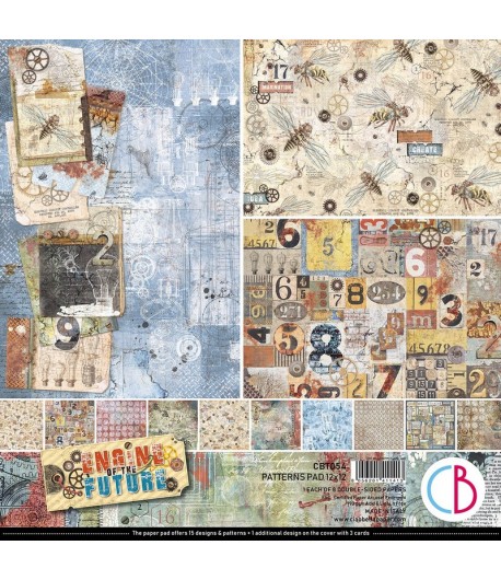 BLOC 8 FEUILLES ENGINE OF FUTURE CIAO BELLA 30X30CM CBT054