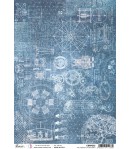 PAPIER DE RIZ A4 THE STRENGHT OF MECHANICS 21 X 29.7CM CIAO BELLA CBRP252