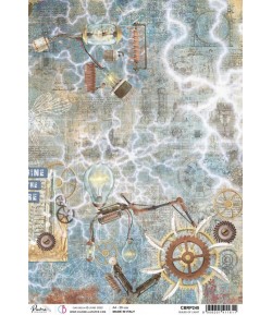 PAPIER DE RIZ A4 BULBS OF LIGHT 21 X 29.7 CM CIAO BELLA CBRP245