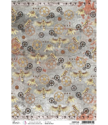 PAPIER DE RIZ A4 ELECTRICAL WINGS 21 X 29.7 CM CIAO BELLA CBRP249