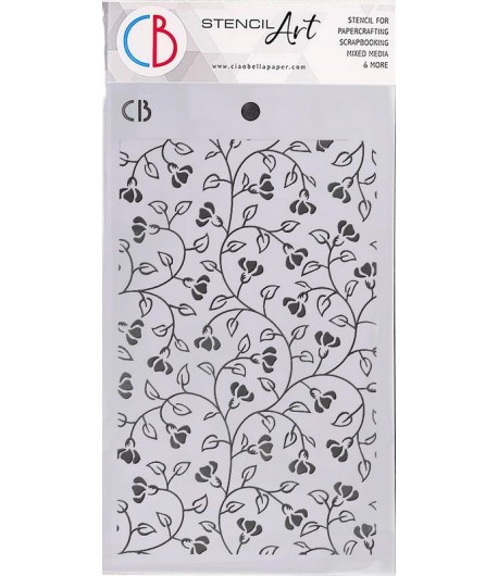 POCHOIR FLOWER RAMAGE 14.5X24 CM - CIAO BELLA MS065