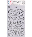 POCHOIR FLOWER RAMAGE 14.5X24 CM - CIAO BELLA MS065