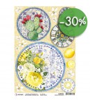 PAPIER DE RIZ OROLOGI DI MAIOLICA 21 X 29.7CM CBRP094