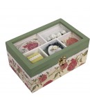 COFFRET EN BOIS COUVERCLE CASIER 19.5X12.8X9.6 CM