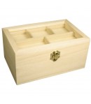 COFFRET EN BOIS COUVERCLE CASIER 19.5X12.8X9.6 CM