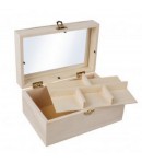 COFFRET EN BOIS COUVERCLE CASIER 19.5X12.8X9.6 CM