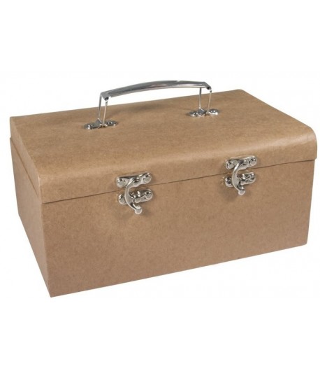 COFFRET EN CARTON AVEC POIGNEE ET CHARNIERES 24X16X10.5 CM