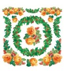 SERVIETTE PAPIER DE RIZ ROSES ET HOUX 50 X 50 CM DFT233